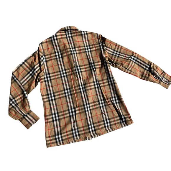 Women's Burberry London Vintage Burberrys Long Sleeve Nova Check Plaid Shirt M - Picture 4 of 10